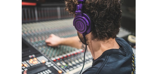 audio technica / ATH-M50x PB Violet x Matt Black画像7