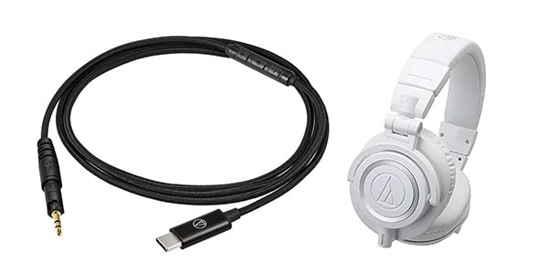 audio technica / ATH-M50xWH + AT-HC2C/1.2 USB Type-C Cable Set