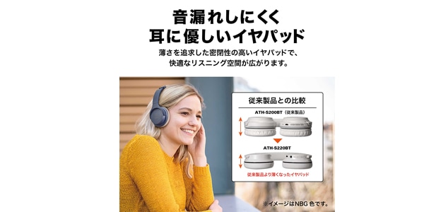 audio technica / ATH-S220BT BRD Wireless Headphones画像11