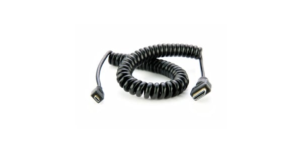 ATOMOS / Coiled MICRO HDMI to Full HDMI Cable (50cm)