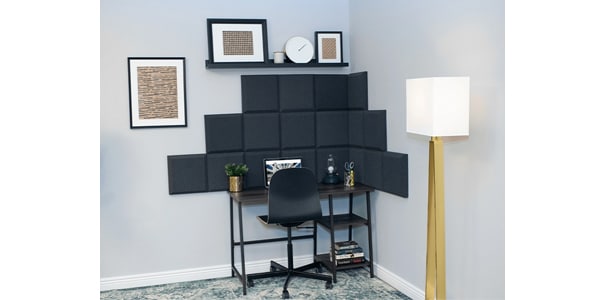 AURALEX / Home Office Kit 12 "x 12" x 2 "40 pieces Charcoal & Purple画像4
