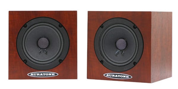 5C Active Super Sound Cube Pair woodgrain