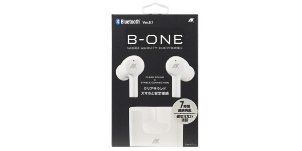 AXES ( アクセス )  / B-ONE（ビーワン） 完全ワイヤレスイヤホン AH-TWS06 ホワイト画像6