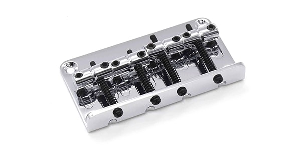 AxLabs / Vintage Style Bass Bridge (4-Screw) Through-Top Chrome