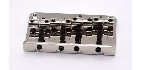 AxLabs / Vintage Style Bass Bridge (4-Screw) Through-Top Nickel