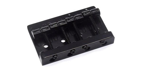 AxLabs / Vintage Style Bass Bridge (5-Screw) Through-Top Or Bottom BK