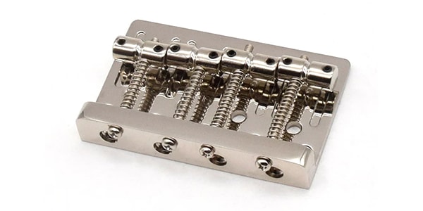 AxLabs / Vintage Style Bass Bridge (5-Screw) Through-Top Or Bottom NI