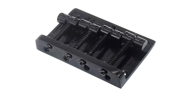 AxLabs / Vintage Style Bass Bridge (5-Screw) Through-Top Black