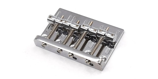 AxLabs / Vintage Style Bass Bridge (5-Screw) Through-Top Chrome