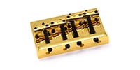 AxLabs / Vintage Style Bass Bridge (5-Screw) Through-Top Gold