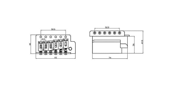 AxLabs / 6-Screw Tremolo Chrome画像2