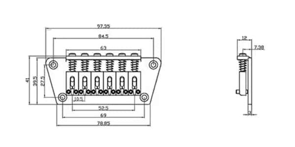 AxLabs ( アックスラブズ )  / Nighthawk-style Trapezoid Plate Hardtail Bridge Gold画像2