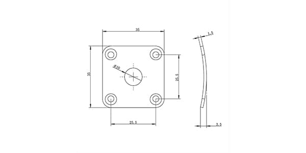 AxLabs ( アックスラブズ )  / Steel Square Curved Jack Plate画像2