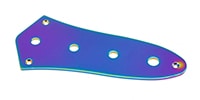 AxLabs / Steel J-Bass Style Control Plate, 4-Hole Deluxe Burnt Chrome