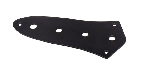 AxLabs / Steel J-Bass Style Control Plate, 4-Hole Deluxe Black