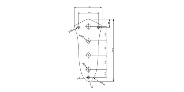 AxLabs / Steel J-Bass Style Control Plate, 4-Hole Deluxe Black画像2