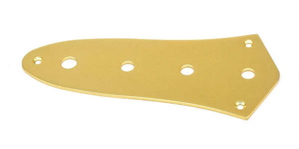 AxLabs / Steel J-Bass Style Control Plate, 4-Hole Deluxe Gold