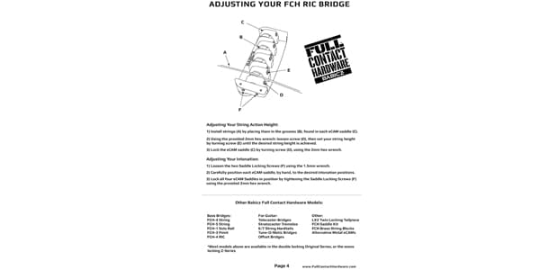 BABICZ ( バビッツ )  / FCH Rickenbacker Bass Bridge Black画像4