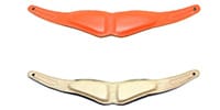 B.AIR / APAD-N-TNG Coloured leather pad, standard tangerine.