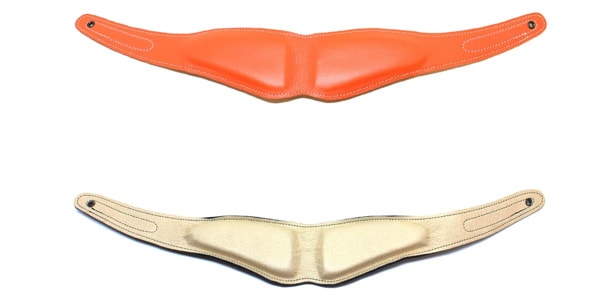 B.AIR / APAD-N-TNG Coloured leather pad, standard tangerine.
