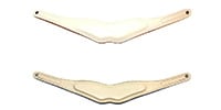 B.AIR / BPAD-N-WHT Coloured leather pad Slim White