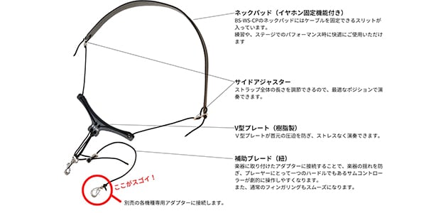 B.AIR / BS-WS-CP Bird Strap for Wind Synthesizer画像2
