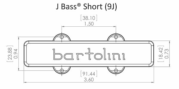 ベース bartolini 9S L/S 4-String Original Single Coil J-Bass - 9S - Bartolini