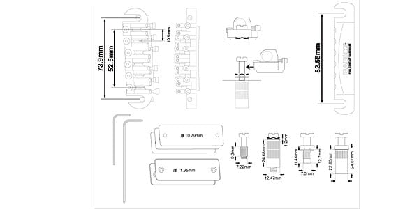 BABICZ / FCH Tune-O-Matic Original Series Bridge Chrome画像2