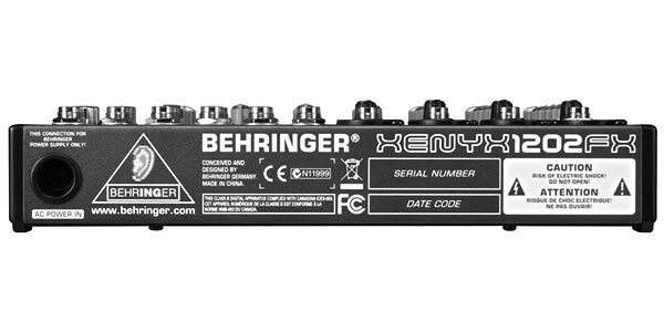 BEHRINGER ( ベリンガー ) XENYX 1202FX 12ch アナログミキサー 送料
