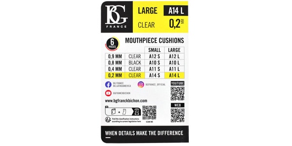 BG ( ビージー )  / A14L マウスピースクッション 0.2mm(クリア) ラージ画像2