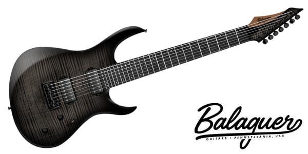 Balaguer Guitars/Diablo Baritone 7 Standard Satin Trans Black Sunburst