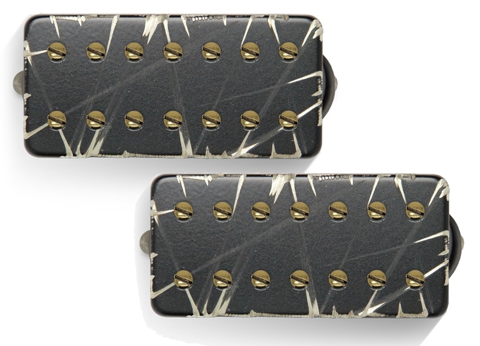 /Aftermath 7strings Set Black Battleworn/Gold Screws