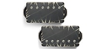 Bare Knuckle Pickups Nailbomb AlnicoV Set Black Battleworn/Nickel Screws 53mm