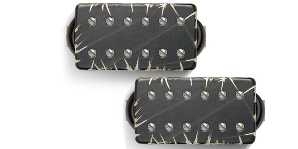 Bare Knuckle Pickups / Warpig AlnicoV Set Black Battleworn/Nickel Screws 50mm