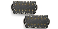 Bare Knuckle Pickups Warpig AlnicoV Set Black Battleworn/Gold Screws 50mm