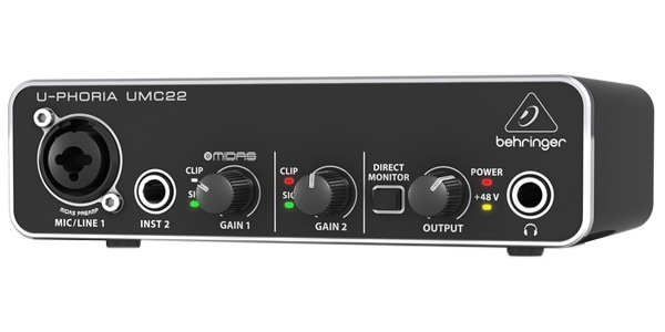 BEHRINGER ベリンガー UMC22 USBオーディオインターフェース