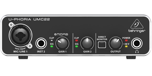 UMC22　サウンドハウス　オーディオインターフェイス　送料無料　BEHRINGER　ベリンガー