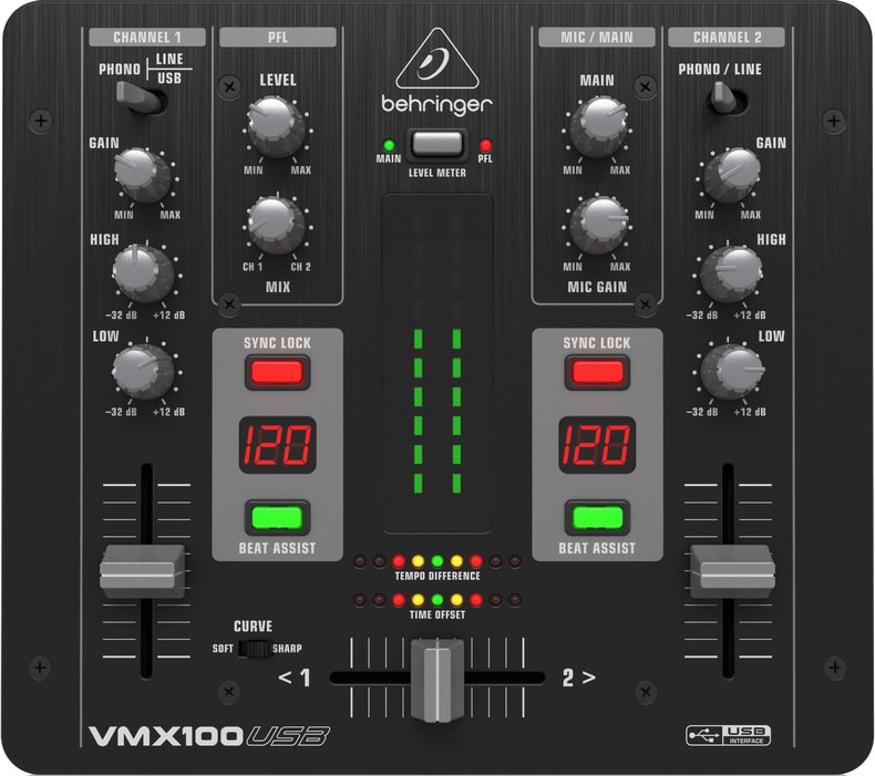 BEHRINGER/PRO MIXER VMX100USB 2ch DJミキサー