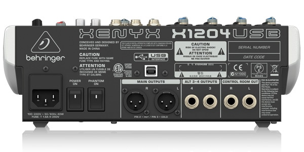 BEHRINGER ( ベリンガー ) XENYX X1204USB アナログミキサー 送料無料 | サウンドハウス