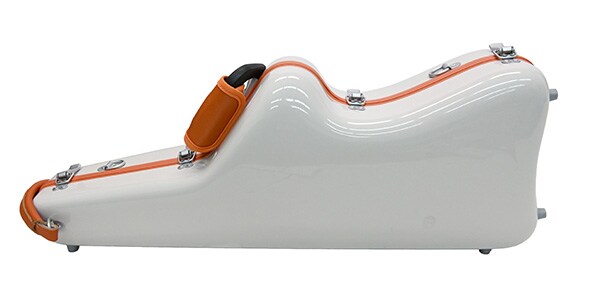 C.C.シャイニーケースII / Alto saxophone case, stand up, sand beige.画像2