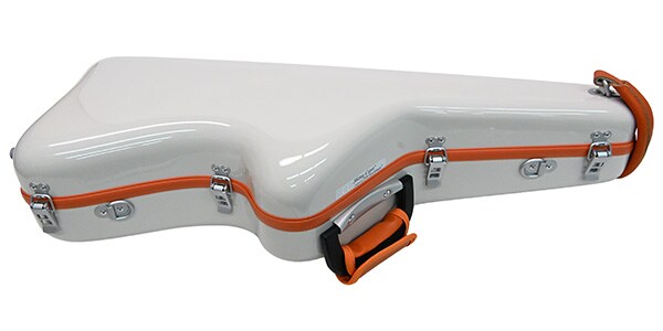 C.C.シャイニーケースII / Alto saxophone case, stand up, sand beige.画像4