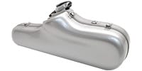 C.C.シャイニーケースII / Alto saxophone case, normal, silver.