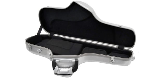 C.C.シャイニーケースII / Alto saxophone case, normal, silver.画像6