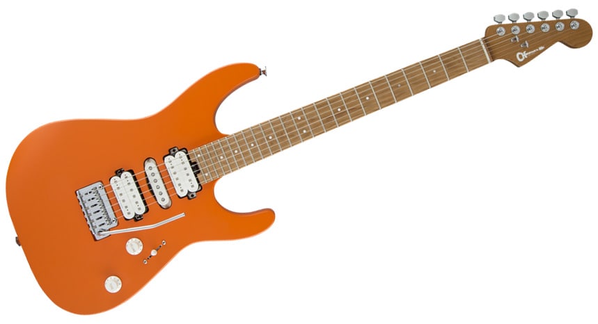 CHARVEL/PM DK24 HSH 2PT MPL - SATIN ORANGE CRUSH