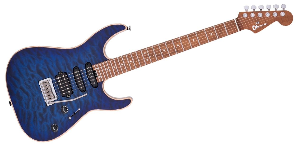 CHARVEL/USA Select DK24 HSS 2PT CM QM Blue Burst