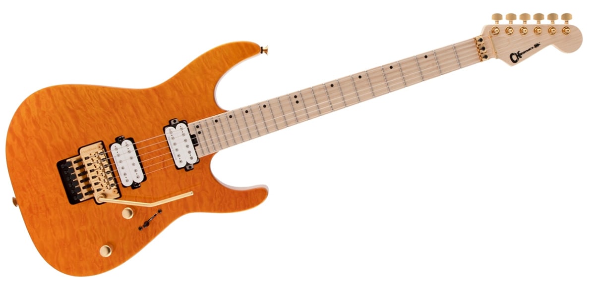 CHARVEL/Pro-Mod DK24 HH FR M Mahogany with Quilt Maple Dark Amber