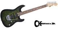 CHARVEL MJ San Dimas Style 1 HSH FR PF QM Transparent Green Burst