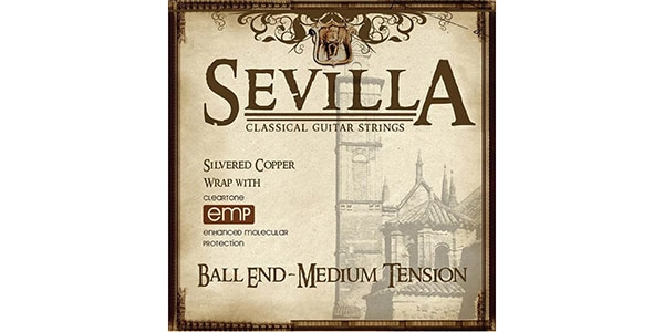 CLEARTONE / SEVILLA TREATED CLASSICAL STRINGS MED. TENSION W/ BALL ENDS
