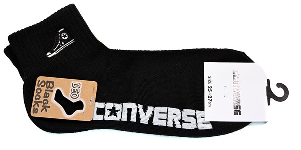CONVERSE ( ｺﾝﾊﾞｰｽ )  / スニーカー刺繍 ショート丈 25-27cm ブラック
