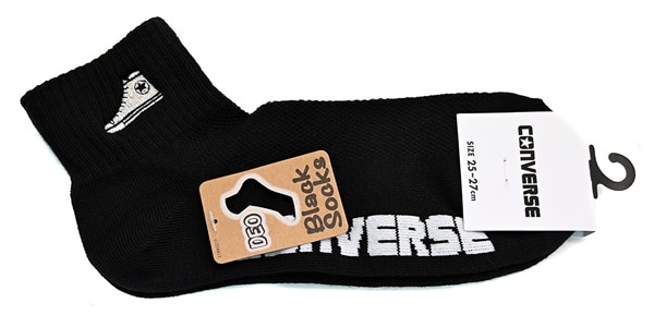 CONVERSE ( ｺﾝﾊﾞｰｽ )  / スニーカー刺繍 ショート丈 25-27cm ホワイト